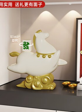 马上有钱玄关入户摆件客厅桌面小摆件酒柜鞋柜创意新款招财装饰品