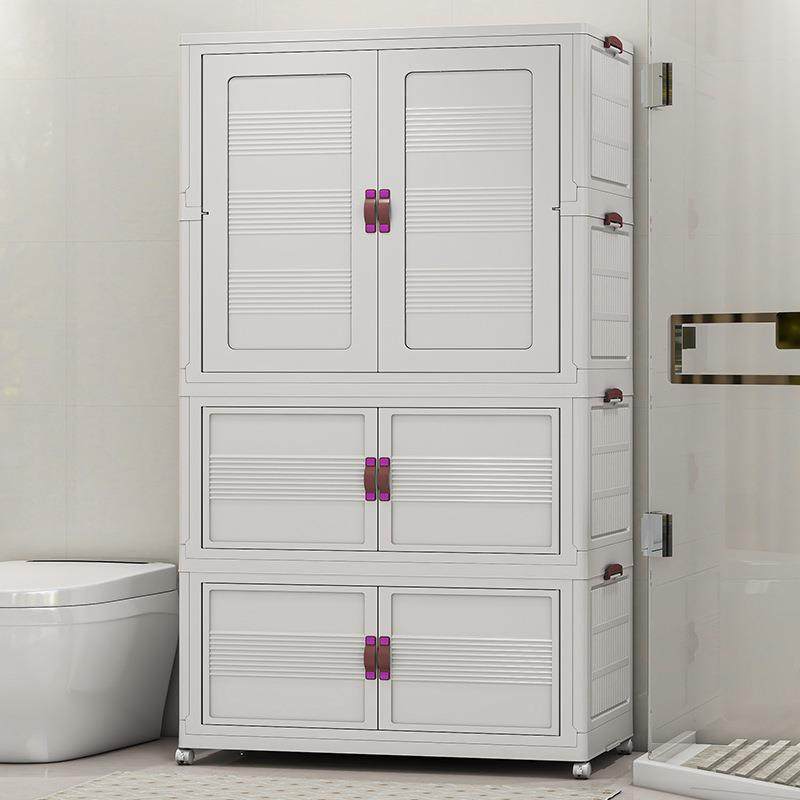 25年款收纳柜家用透明可磁吸开合双开门加厚PP新储物YP702-70置柜,淘宝优惠券,粉丝福利购,淘宝优惠卷