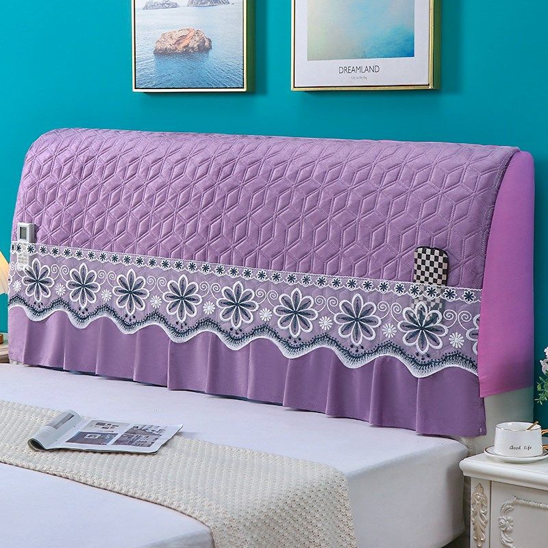 床头罩套加厚夹棉软包四季通用全包简单大方简约弹性防尘罩加棉,淘宝优惠券,粉丝福利购,淘宝优惠卷