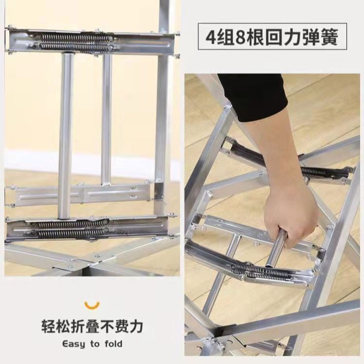 加厚餐桌架铁艺桌腿可折叠圆桌架子家用餐台脚简易架子支架无台面 - 图3