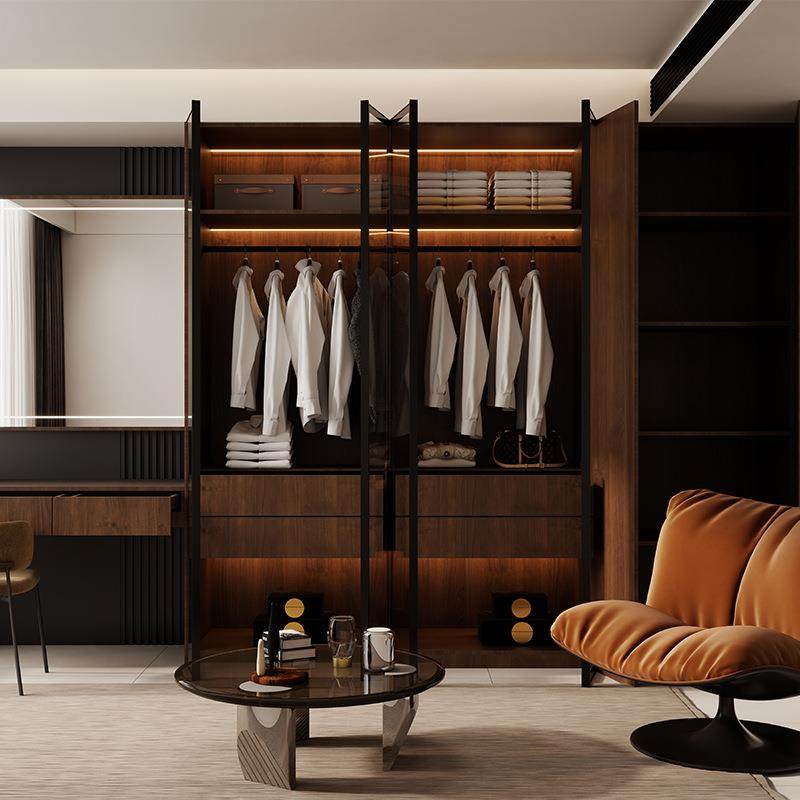 中古风玻璃门衣柜胡桃木一门到深木顶加加YBH厚实卧屋室衣橱全装,淘宝优惠券,粉丝福利购,淘宝优惠卷