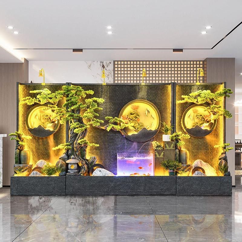 大型水幕墙流水假山喷泉景观酒店客厅屏风庭院别墅鱼池流水墙公司,淘宝优惠券,粉丝福利购,淘宝优惠卷