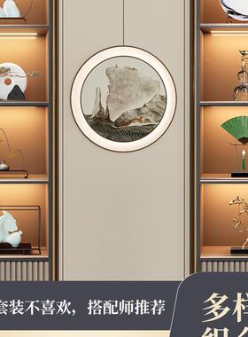 新式摆设公室软装饰品宋代酒F95T699J柜中茶室客厅展示柜博办古架