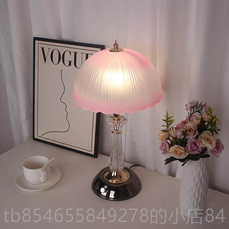 正品欧式室床头柜台灯现代个约创意性调卧光旋钮开关玻璃简灯罩台,淘宝优惠券,粉丝福利购,淘宝优惠卷