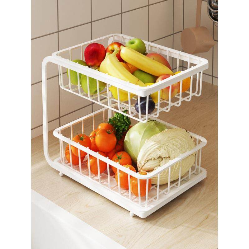 厨房果蔬置物架菜篮子蔬菜水果收纳筐家用洗菜沥水篮多层台面新款,淘宝优惠券,粉丝福利购,淘宝优惠卷