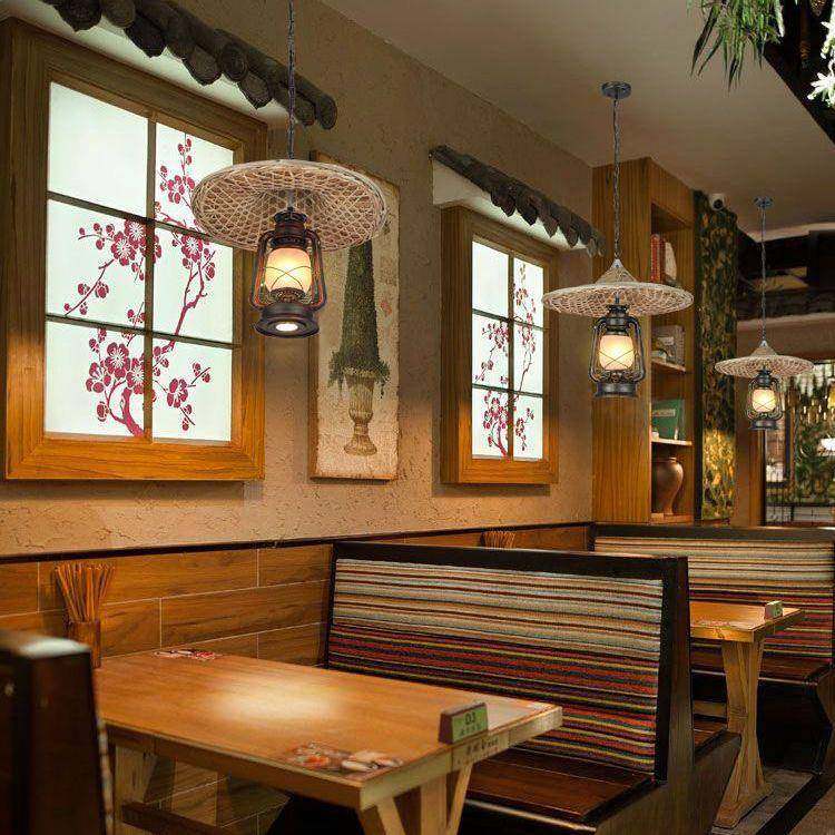 复古马灯吊灯竹编斗笠农家乐仿古藤艺灯具网红草帽灯吊灯东南亚,淘宝优惠券,粉丝福利购,淘宝优惠卷