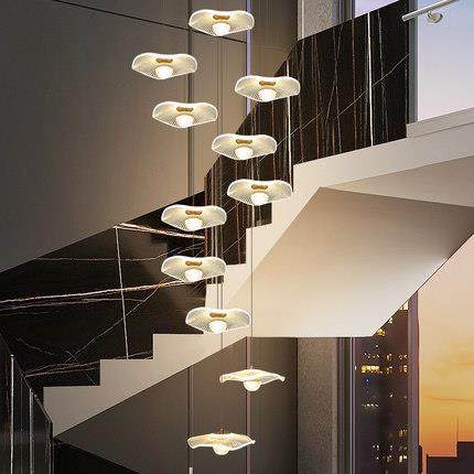 时现奢代MC263简约荷叶尚小复式楼客厅轻loft公吊寓别墅中空楼梯,淘宝优惠券,粉丝福利购,淘宝优惠卷