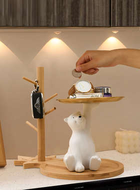 暴力熊玄关钥匙收纳摆件进门入户客厅电视柜家居装饰乔迁新居礼品