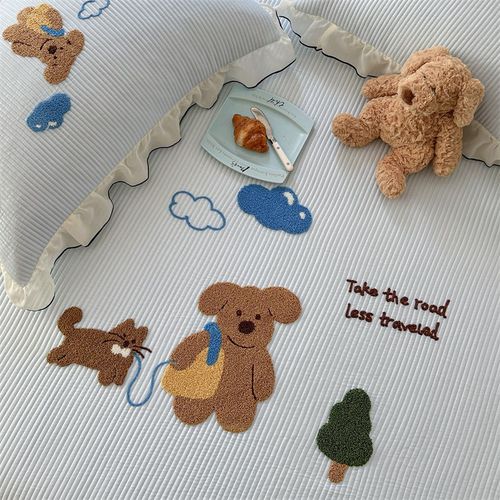 冰丝凉席2025新款床裙三件套床垫床盖可机洗夏天超凉感儿童软席子 - 图2