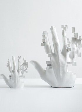 简约现代马赛克手摆件树脂雕塑湮灭手艺术饰品客厅酒柜办公室陈设