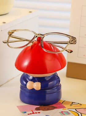 奴才给您请安啦潮玩大内侍小太监眼镜架办公室桌面搁眼镜收纳摆件