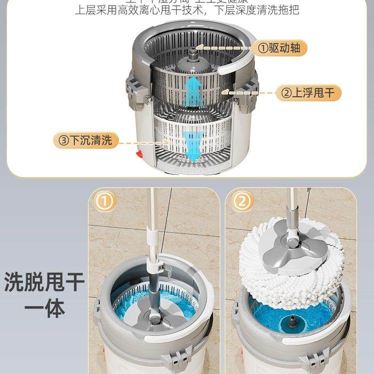 旋转拖把通用免手洗家用025新款2懒人甩干布542桶自动墩脱水地拖,淘宝优惠券,粉丝福利购,淘宝优惠卷