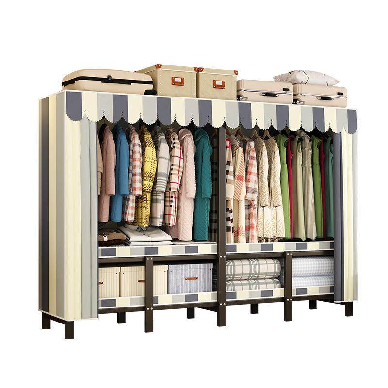 免安装衣柜出租房OST简易衣柜家用折布衣柜挂衣多衣橱叠一体式区,淘宝优惠券,粉丝福利购,淘宝优惠卷