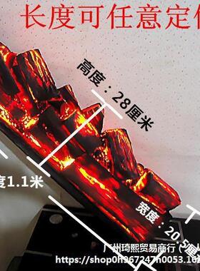 壁火炉仿真木炭ALali-87木柴炭饰火装炭焰灯壁炉柴篝火拍假摄道具