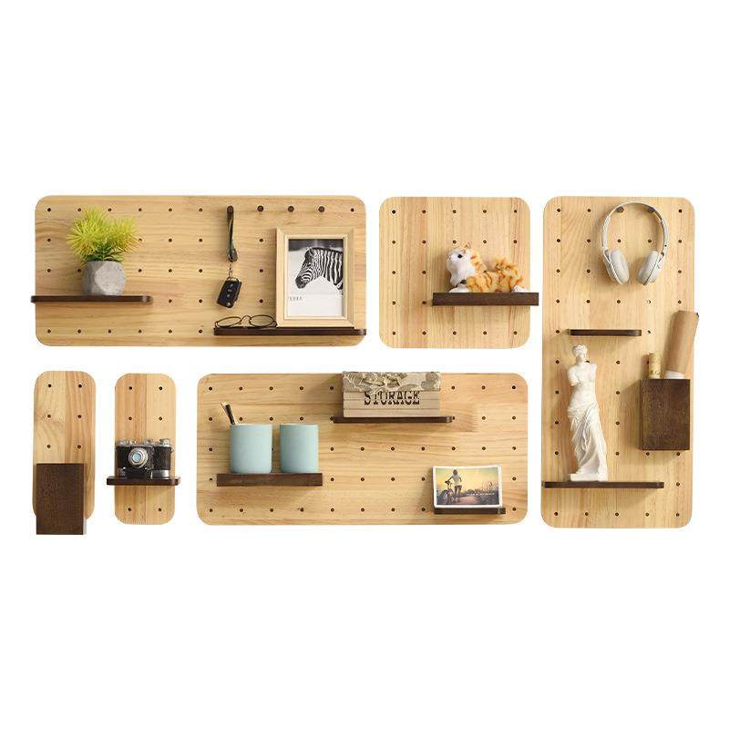 洞洞板木墙上置物墙架木质展示墙壁挂实墙书架挂板面架ISX隔板收,淘宝优惠券,粉丝福利购,淘宝优惠卷