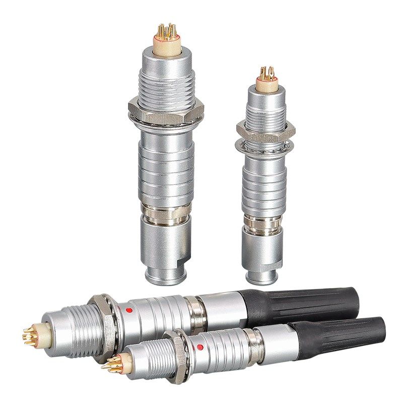 整套金属连接器推拉自锁FGG/EGG/ 00B0B1B 4/5/6/7/8芯航空插头座 - 图3