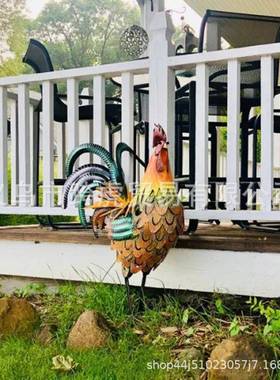 品XolIrXonRosterl铁公鸡7967摆件户外庭院铁艺公鸡装新饰