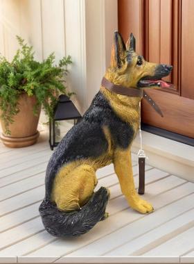 花园庭院现代客厅家居树脂动物模型装饰仿真大狼狗拉布拉多犬摆件