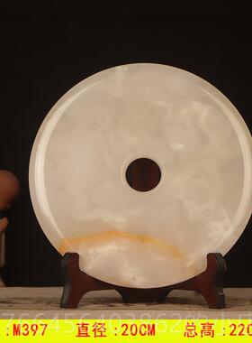 新款平安扣件天然玉客石创意家居摆关设中式厅办摆公桌玉盘玄工艺