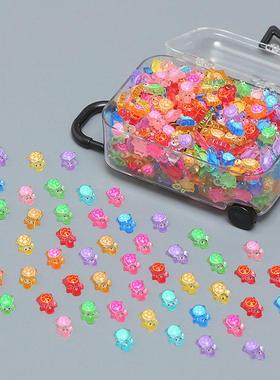 夜光可爱小兔子小乌龟摆件行李箱模型儿童过家家玩具桌面装饰配件