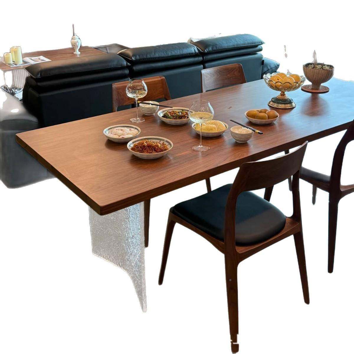 北美胡桃木餐新中阳桌台茶桌小型泡茶式桌椅组合简约实MKK木茶几,淘宝优惠券,粉丝福利购,淘宝优惠卷