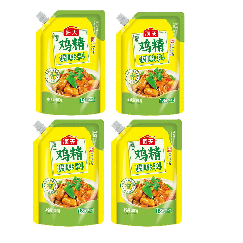 海天精选鸡精100g袋装炒菜煲汤专业提鲜调味鸡精小袋小包装学生