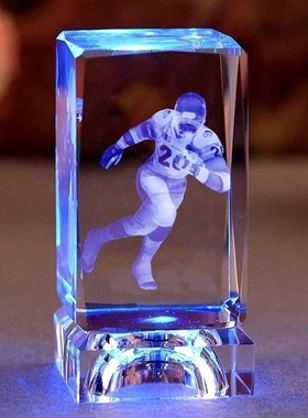 创意水晶内雕羽毛球可发光摆件送男生女生同学礼物校运会比赛奖品