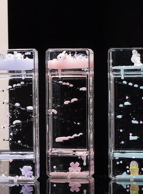 液体流沙沙漏摆件阶梯油漏滴漏玩具流体创意解压滑梯计时器儿童