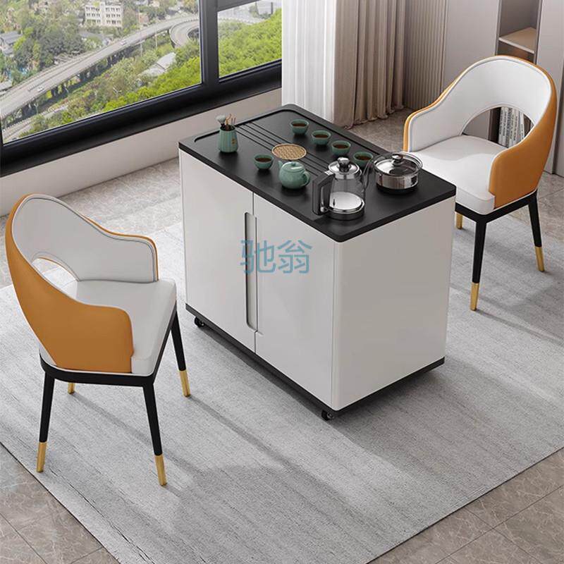 fLE移动茶桌边柜家用阳台小茶台旋转型客厅沙发边茶RYR几车轻奢茶 - 图0