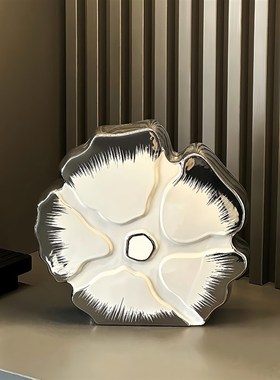 高级感设计师艺术陶瓷摆饰侘寂风客厅玄关电视柜摆设轻奢高档装饰