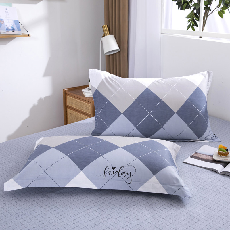 纯棉枕套包邮一对装 成人枕头套48x74cm100%全棉简约单人枕芯套罩,淘宝优惠券,粉丝福利购,淘宝优惠卷