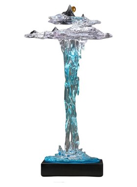 流水假山摆件进门入户玄关办公室生财景观大件落地开业乔迁送礼品