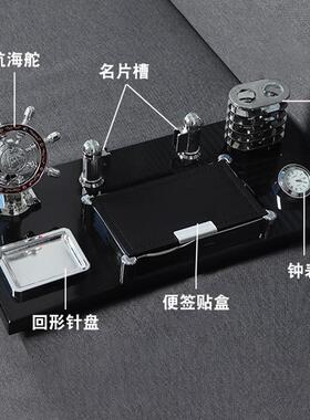 启昆办公室桌面大班台商务摆件礼品笔筒摆件男女书房办公室装饰品