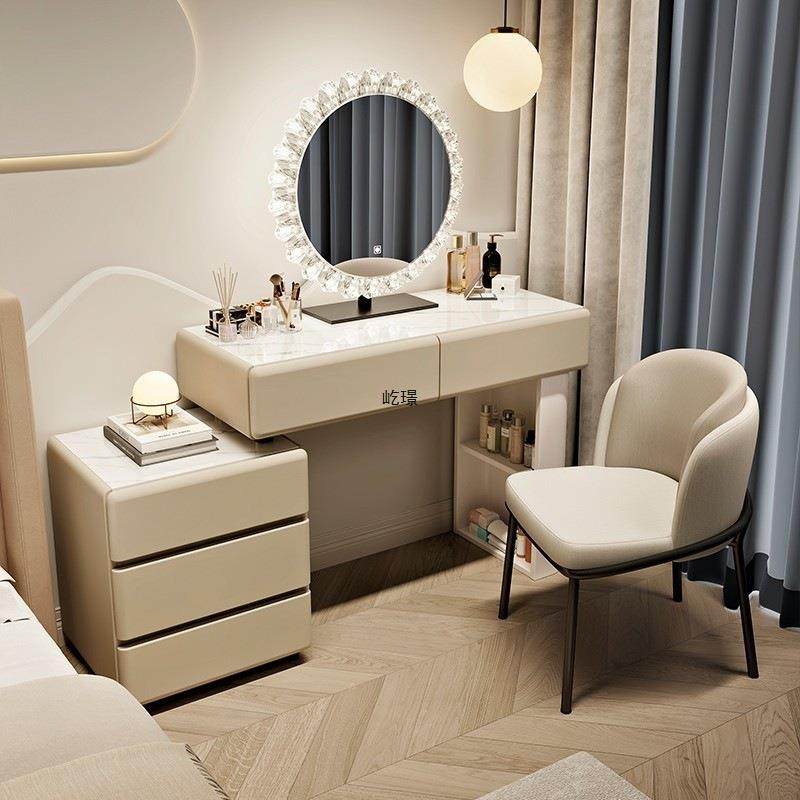 简2025新款梳台卧妆室斗柜一体现代桌约实木化妆床头柜PVR小户型,淘宝优惠券,粉丝福利购,淘宝优惠卷