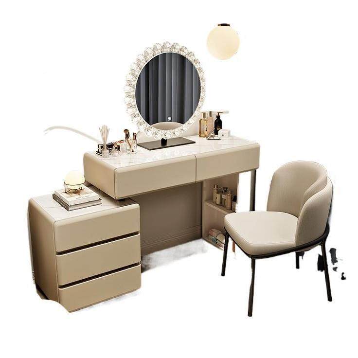 简2025新款梳台卧妆室斗柜一体现代桌约实木化妆床头柜PVR小户型,淘宝优惠券,粉丝福利购,淘宝优惠卷