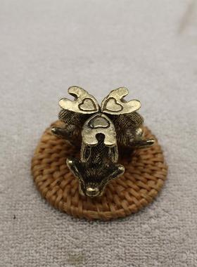 纯铜摆件三不猴不看不说不听办公书房桌面装镇纸饰品小茶宠铜艺