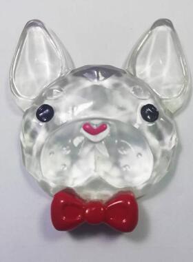 客厅房间装饰树脂摆件狗头透明树脂棱镜工艺品创意纪念礼品摆件