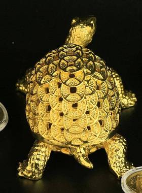 小乌龟新中式金龟招财装饰摆设富甲天下YN13145元宝龙摆龟金属工