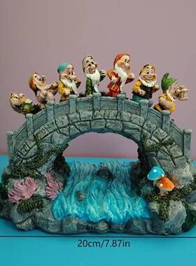 新款七个小矮摆件创脂意XY117景人观流水鱼缸装饰园艺树工品摆艺