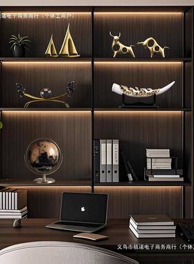 办室摆件代轻奢客饰厅装品家现F97J75S9居酒柜电视柜样公板间桌面