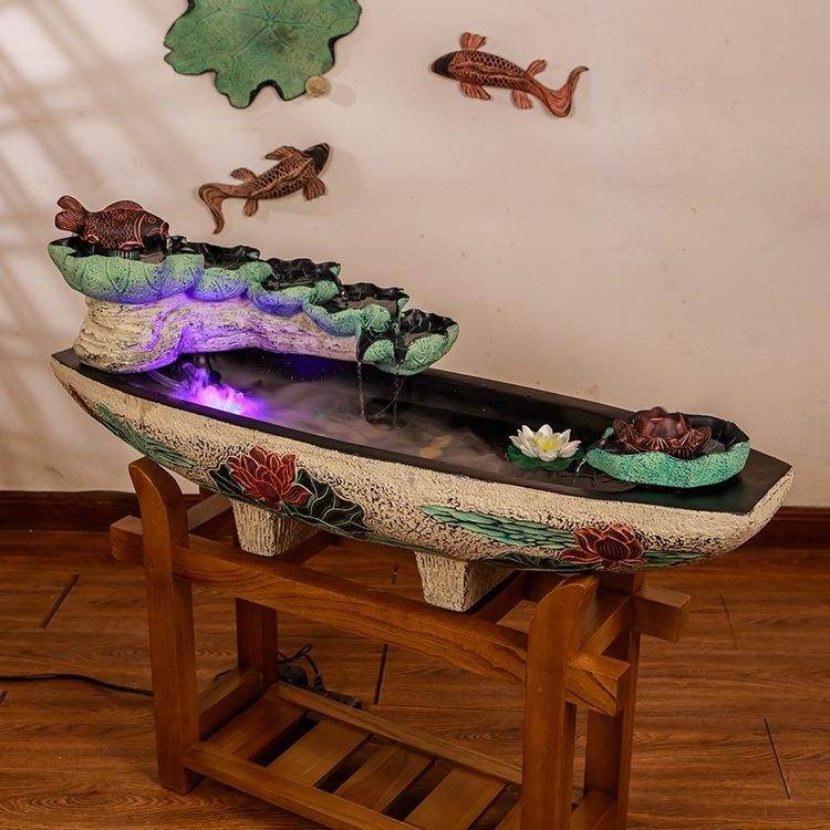 大WJS假落山流水循喷泉摆件客厅风水轮创意型加湿器开业地环水景,淘宝优惠券,粉丝福利购,淘宝优惠卷