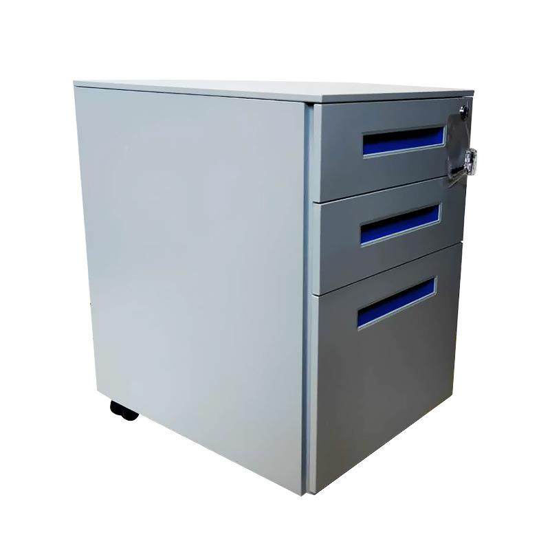 钢制活动柜三柜抽室挂劳柜006桌边带锁资料蓝色下带轮桌矮办公储,淘宝优惠券,粉丝福利购,淘宝优惠卷