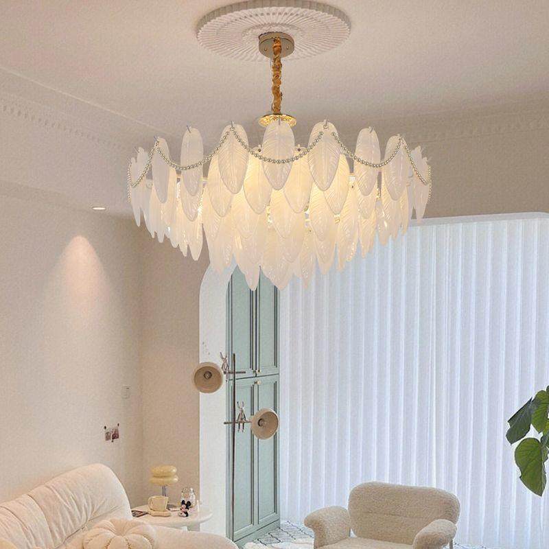 网红羽毛客厅吊灯护眼家风用室卧灯法式轻奢厅一餐65件包邮包邮,淘宝优惠券,粉丝福利购,淘宝优惠卷