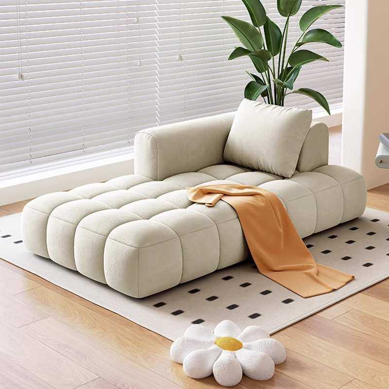 法式奶油风猫抓绒泡芙贵妃椅单人沙发躺椅客厅卧室阳台懒人沙发,淘宝优惠券,粉丝福利购,淘宝优惠卷