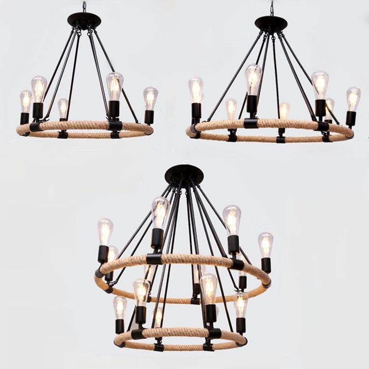 复古工业风吊灯酒吧餐厅服装店美式创意loft铁艺麻绳怀旧个性灯具,淘宝优惠券,粉丝福利购,淘宝优惠卷