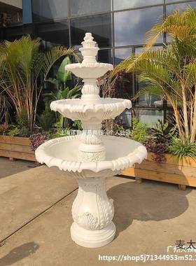 欧鱼装式流sfsdg喷泉户外庭院花园水塘喷水池景观饰造景婚庆摆件