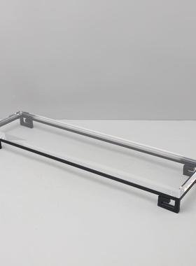 轻奢欧亚克力式金属透家明长方形茶托托盘1308摆件客厅书房软装居