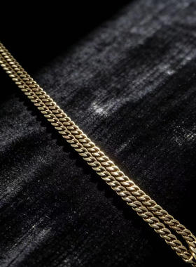 佳宝欧尼K金古巴链锁骨链