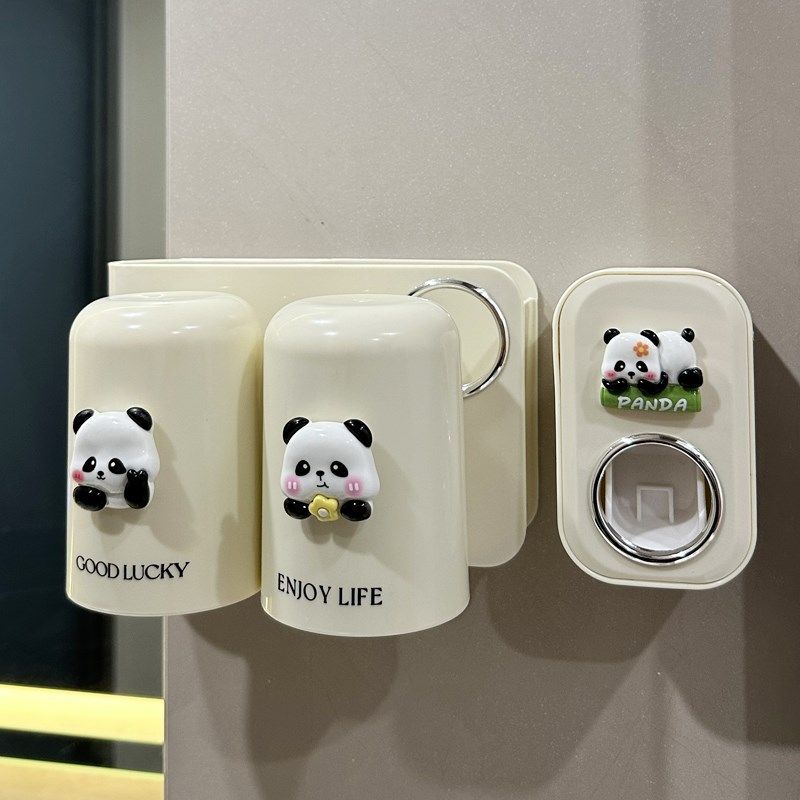 情侣牙刷置物架漱口杯一对挂墙式一家三口刷牙杯牙膏牙缸架子套装,淘宝优惠券,粉丝福利购,淘宝优惠卷