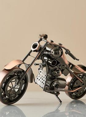 复古工业风铁艺汽车模型电视柜办公室桌面摆件男生男孩男朋友送礼